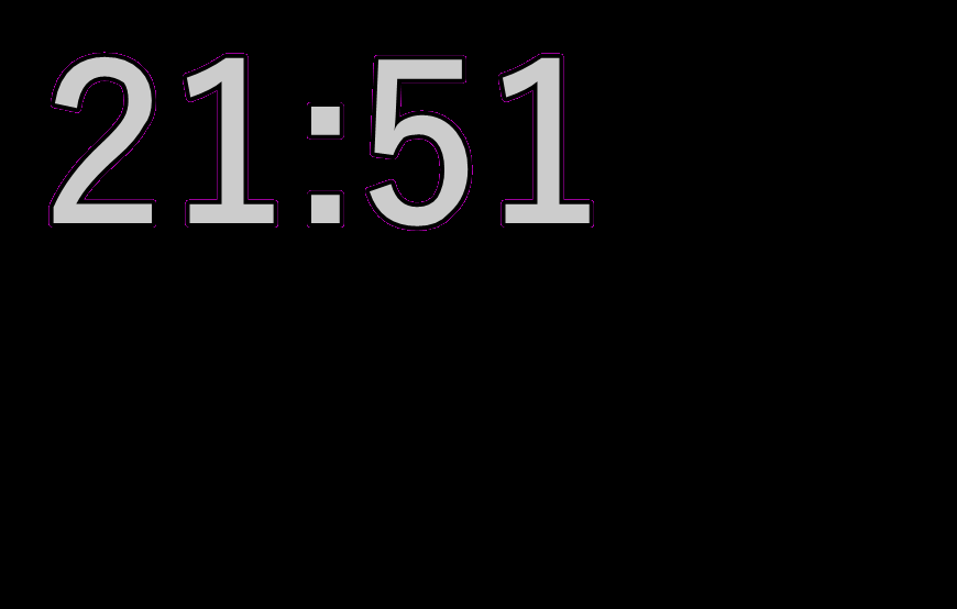 テレビ時計くん 表示イメージ
